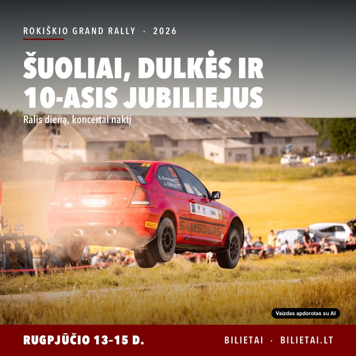 Ralio reklama, šuolis ir dulkės
